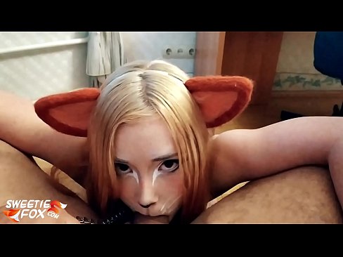 ❤️ Kitsune loro dick na kụkọba n'ọnụ ya Mmekọahụ  ❌